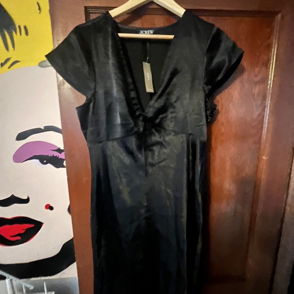 J. Crew Elegant Black Slip Dress